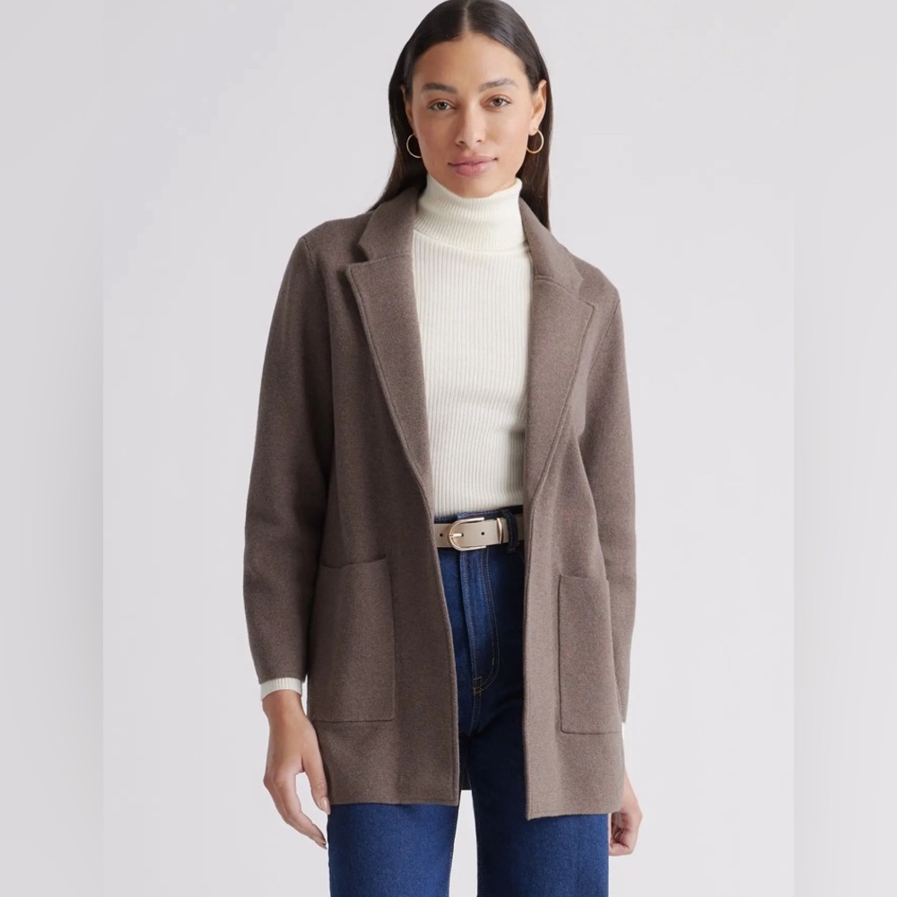 Quince 100% Organic Cotton Knit Blazer NWOT